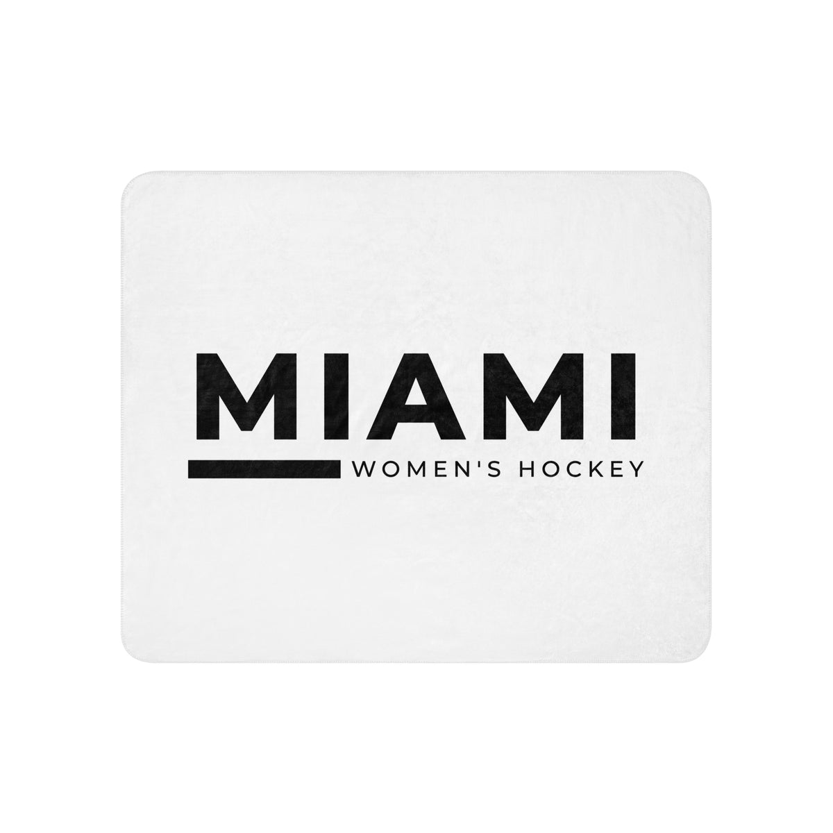 Sherpa Blanket | Miami Women's Hockey | Lettermark Logo