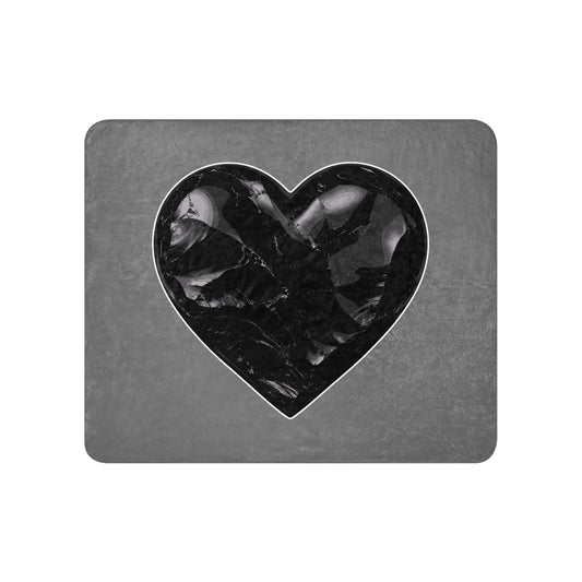 Sherpa Blanket | Obsidian Heartbeat | Heart Crest Logo