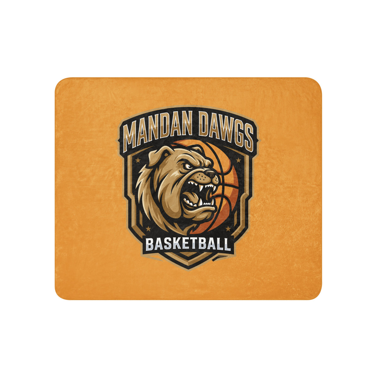 Sherpa Blanket | Mandan Dawgs Basketball | Shield Logo
