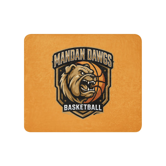 Sherpa Blanket | Mandan Dawgs Basketball | Shield Logo