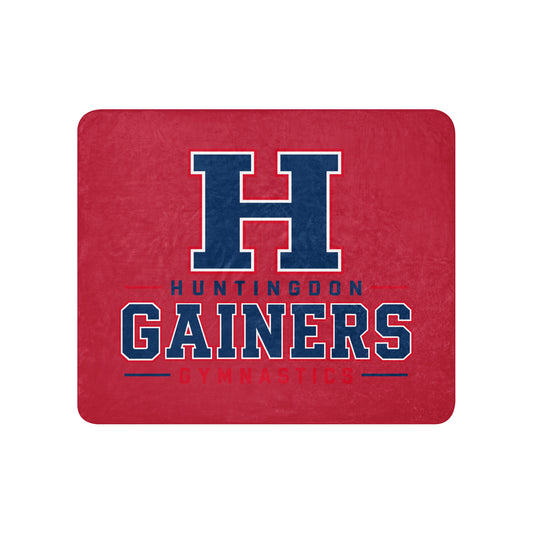 Sherpa Blanket | HCC Gymnastics | Gainers Emblem Logo