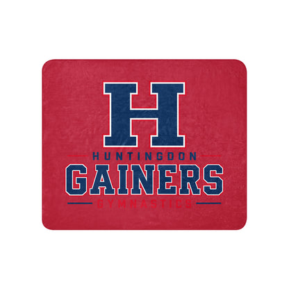 Sherpa Blanket | HCC Gymnastics | Gainers Emblem Logo