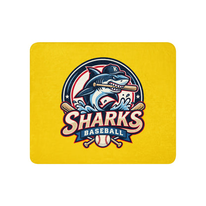 Sherpa Blanket | Sharks Diamond Sports | Emblem Logo