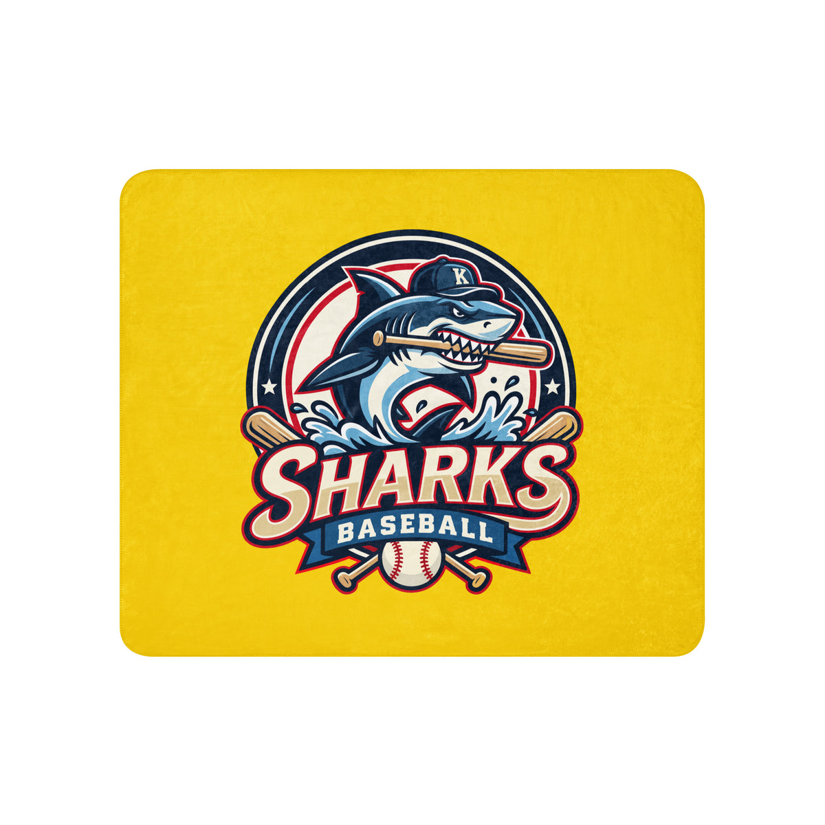 Sherpa Blanket | Sharks Diamond Sports | Emblem Logo