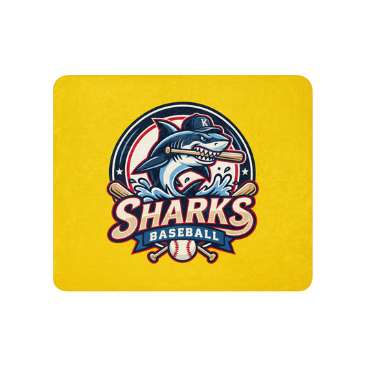 Sherpa Blanket | Sharks Diamond Sports | Emblem Logo