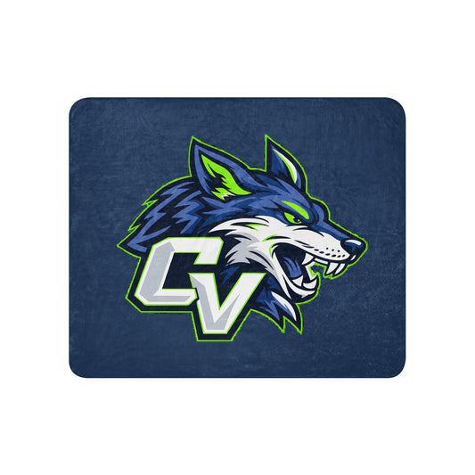 Sherpa Blanket | Cumberland Valley Coyotes Football | Crest Logo