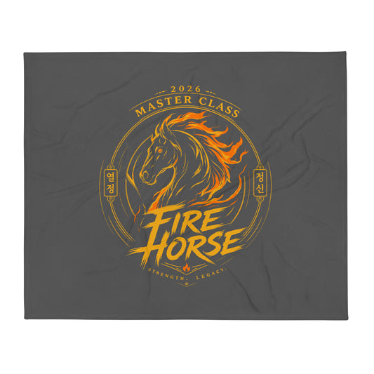 Throw Blanket | Fire Horse Masters | Crest Logo