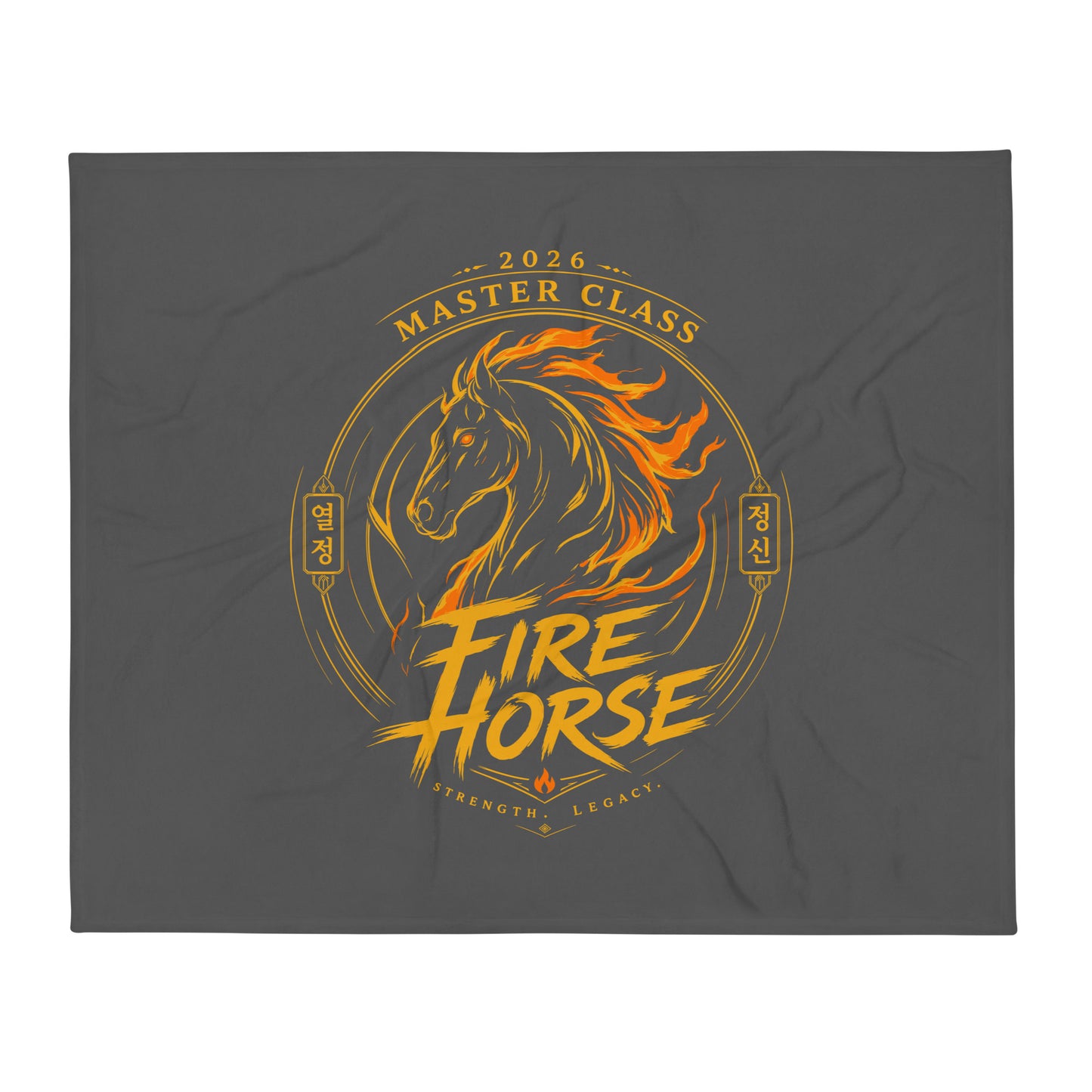 Throw Blanket | Fire Horse Masters | Crest Logo