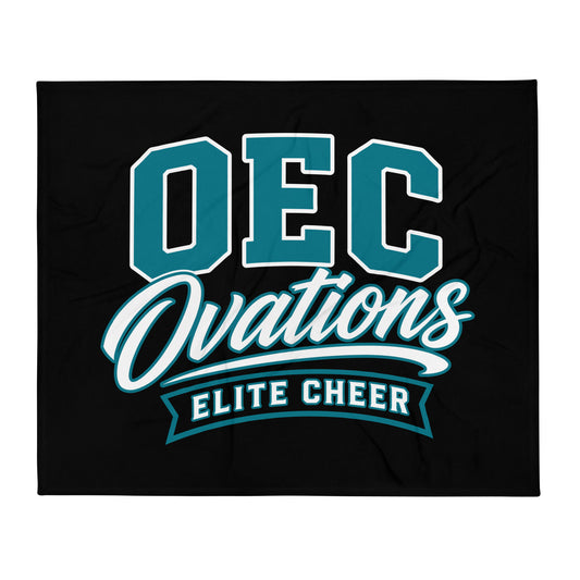 Throw Blanket | Ovations Elite Cheer | Emblem Logo