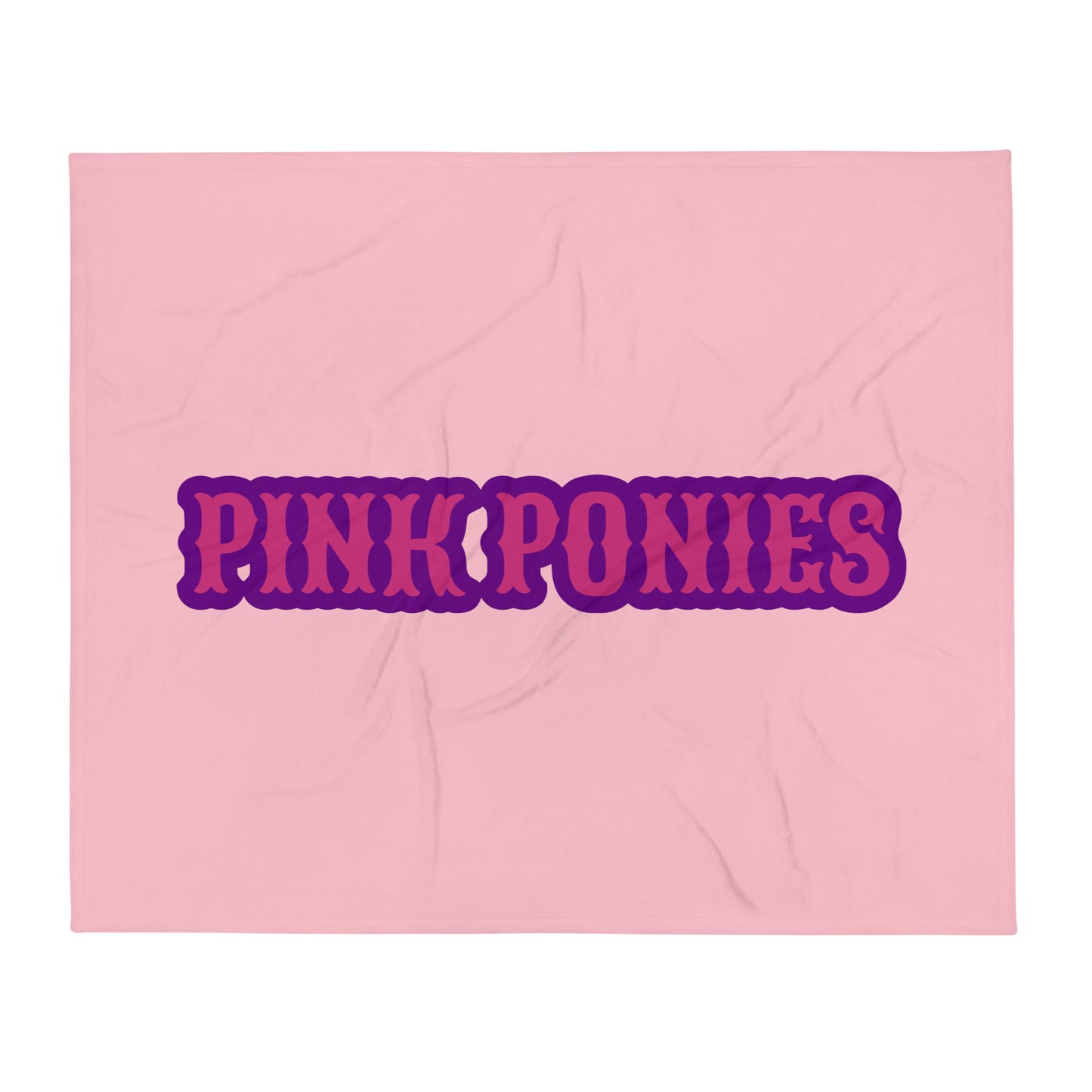 Throw Blanket | Pink Pony Athletic Club | Script Logo