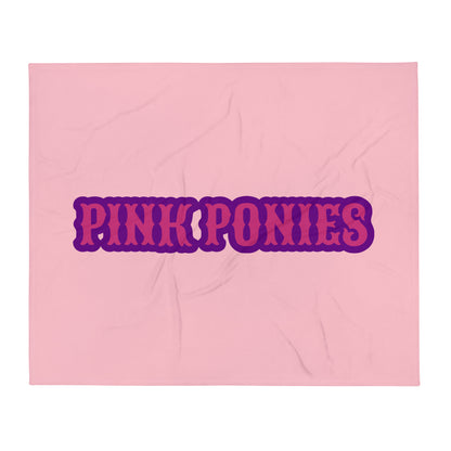 Throw Blanket | Pink Pony Athletic Club | Script Logo