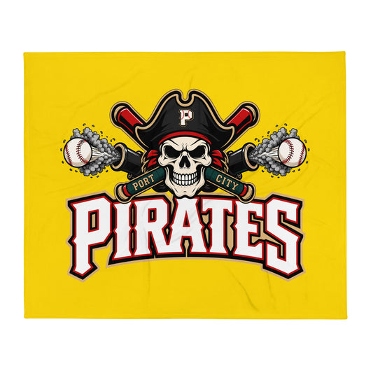 Throw Blanket | Port City Pirates | Cannonball Portside Logo