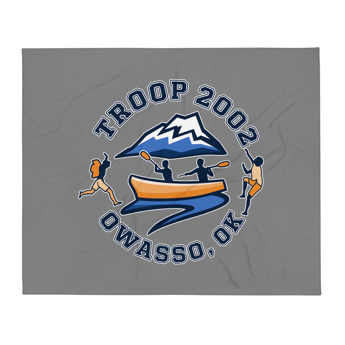 Throw Blanket | Troop 2002 | Trailblazer Crest Logo