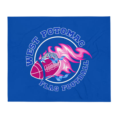 Throw Blanket | West Potomac Flag Football | Emblem Logo