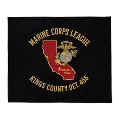 Throw Blanket | Marine Corps League kings County Det 455 | Crest Logo