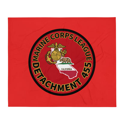 Throw Blanket | Marine Corps League kings County Det 455 | Badge Logo
