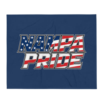 Throw Blanket | Nampa Pride | Modern Script Logo