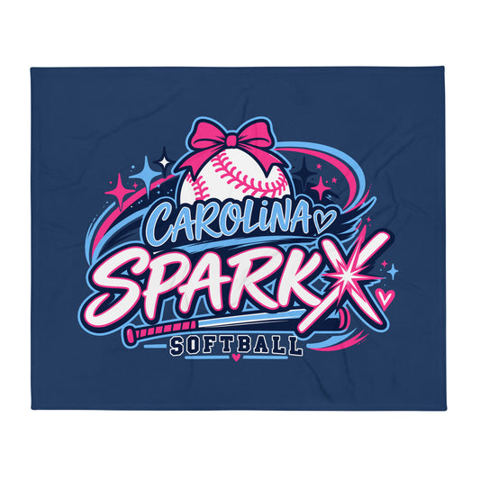 Throw Blanket | Carolina Sparkx | Crest Logo