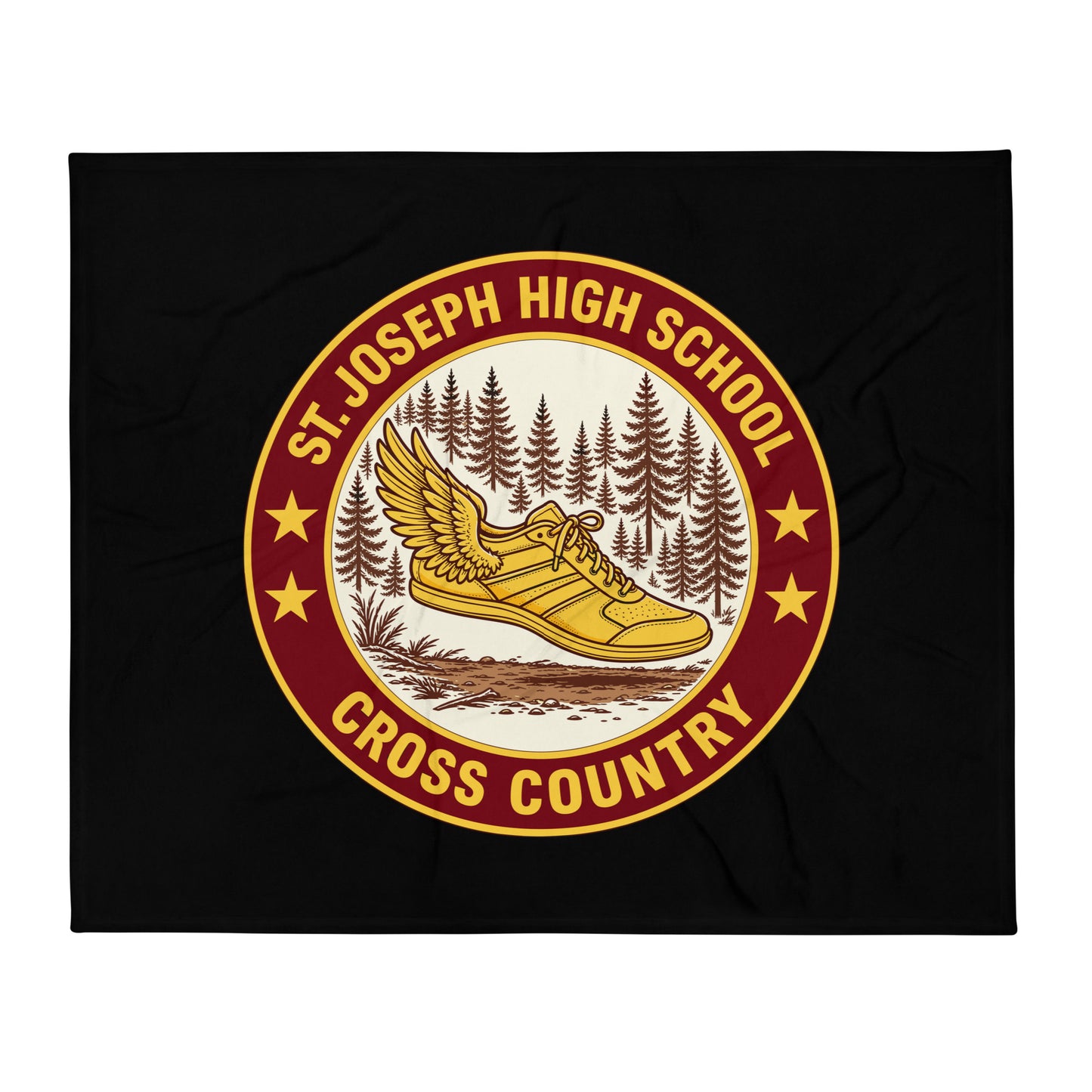 Throw Blanket | St. Joseph High School - Cross Country | Badge Logo