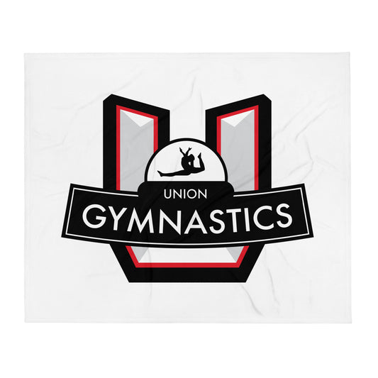 Throw Blanket | Union Gymnastics | Crest Logo