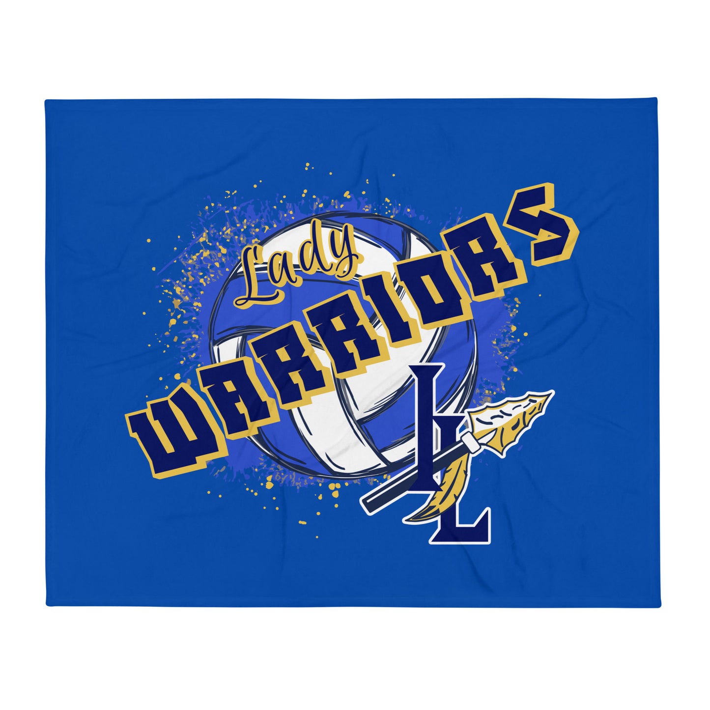 Throw Blanket | Indian Land Middle School Volleyball | Vanguard Warriors Logo