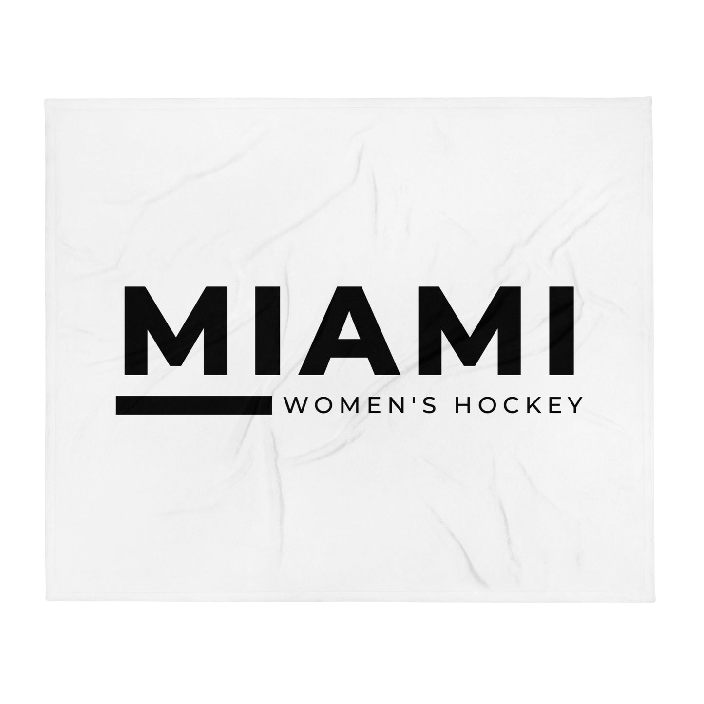Throw Blanket | Miami Women's Hockey | Lettermark Logo