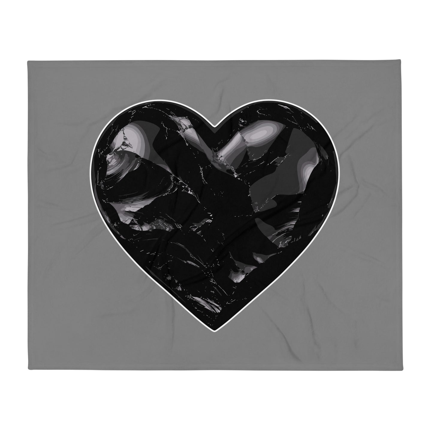 Throw Blanket | Obsidian Heartbeat | Heart Crest Logo