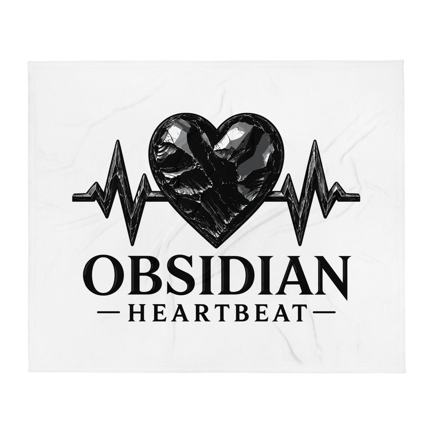 Throw Blanket | Obsidian Heartbeat | Pulse Athletics Logo