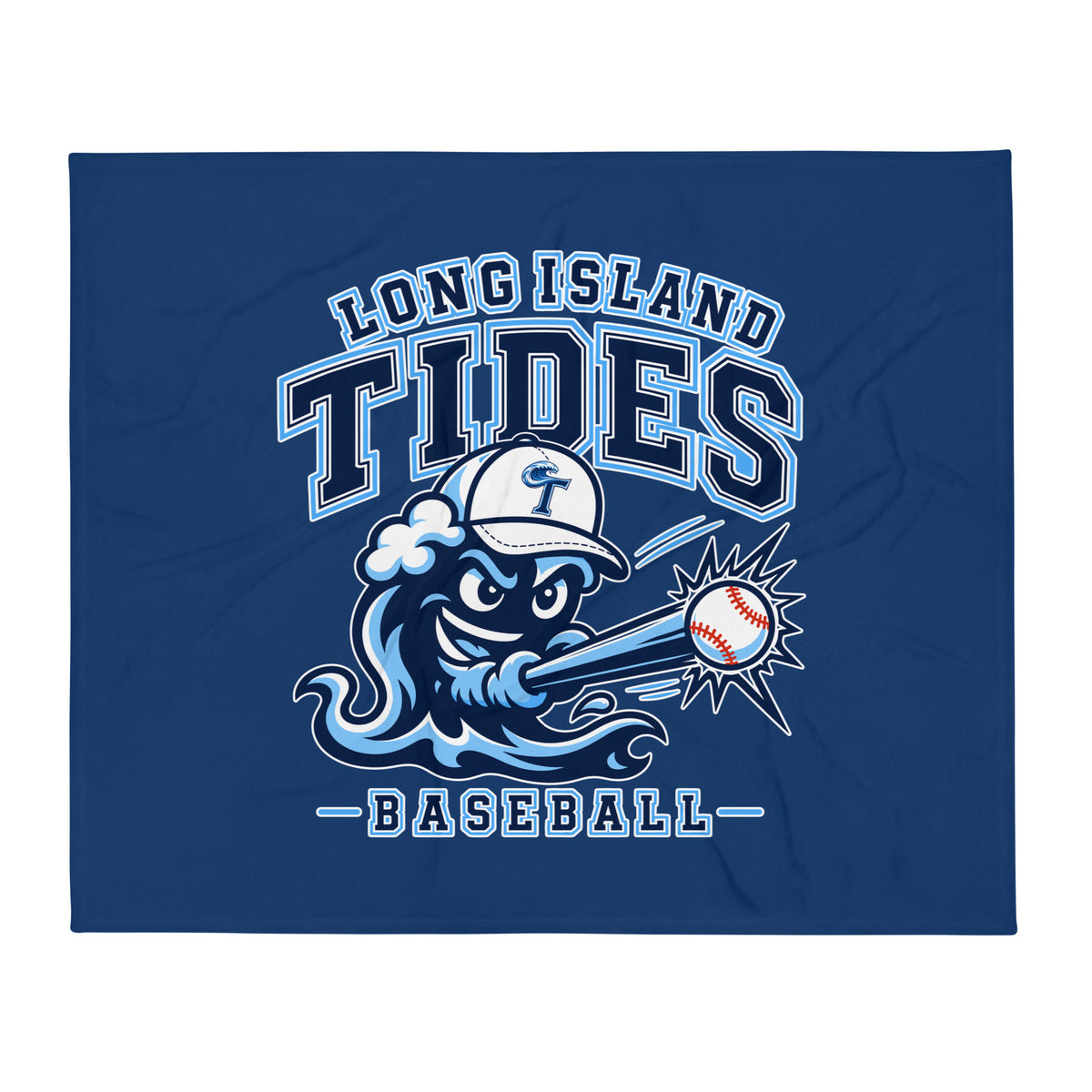 Throw Blanket | Long Island Tides Baseball | Valor Logo
