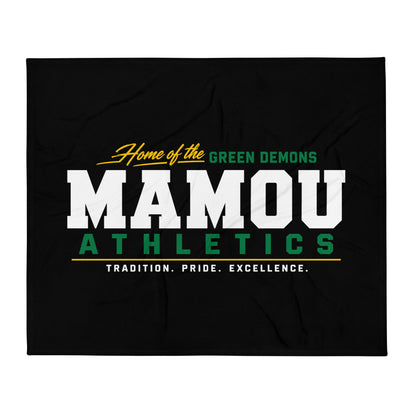 Throw Blanket | Mamou High School | Modern Script Logo