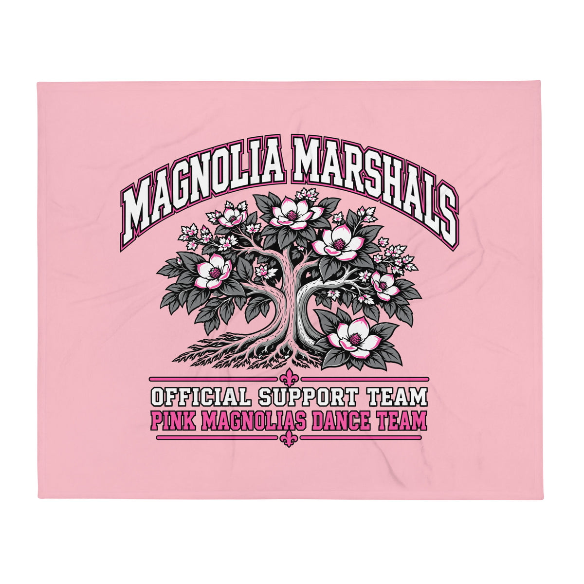 Throw Blanket | Pink Magnolias Dance | Crest Logo