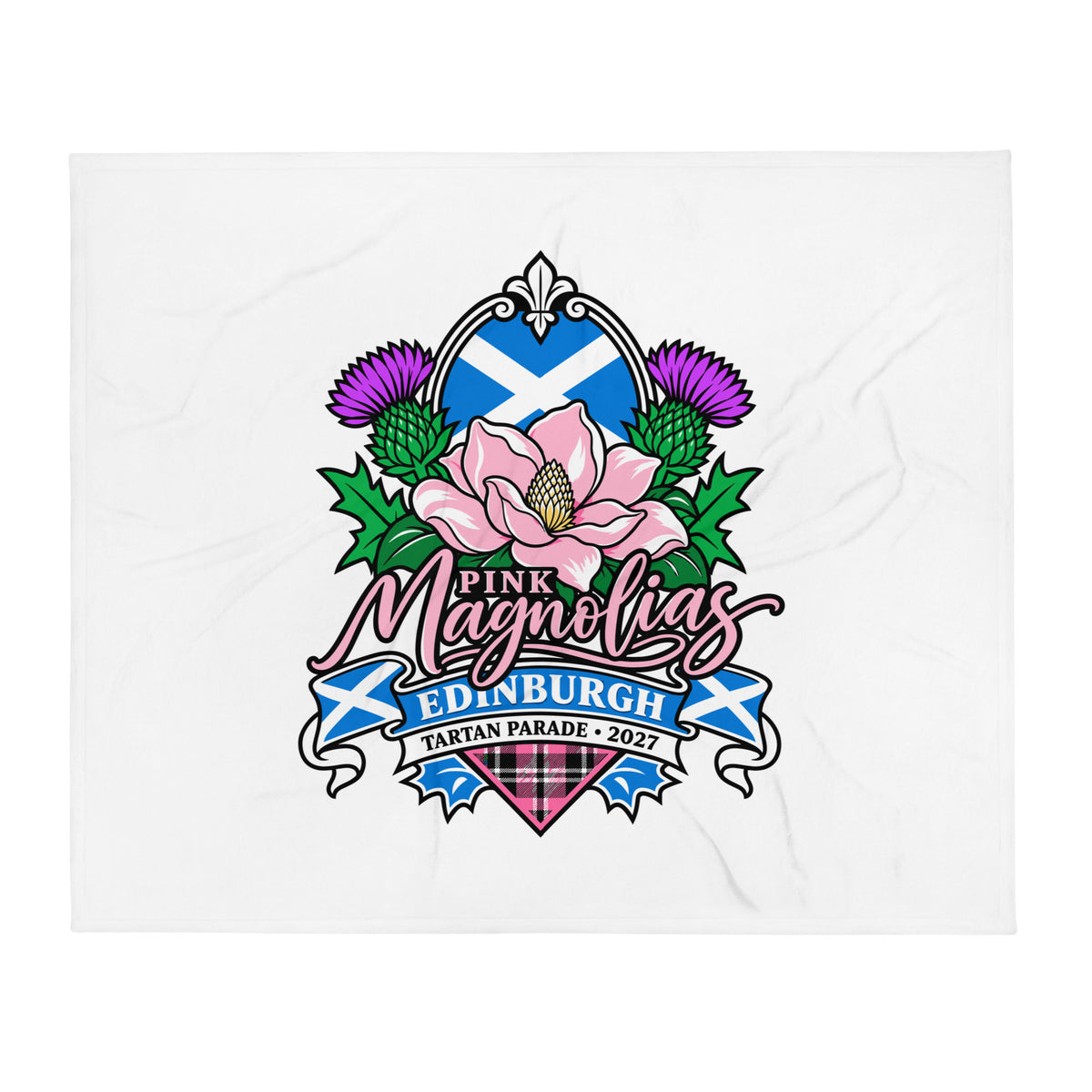 Throw Blanket | Pink Magnolias Dance | Valor Logo