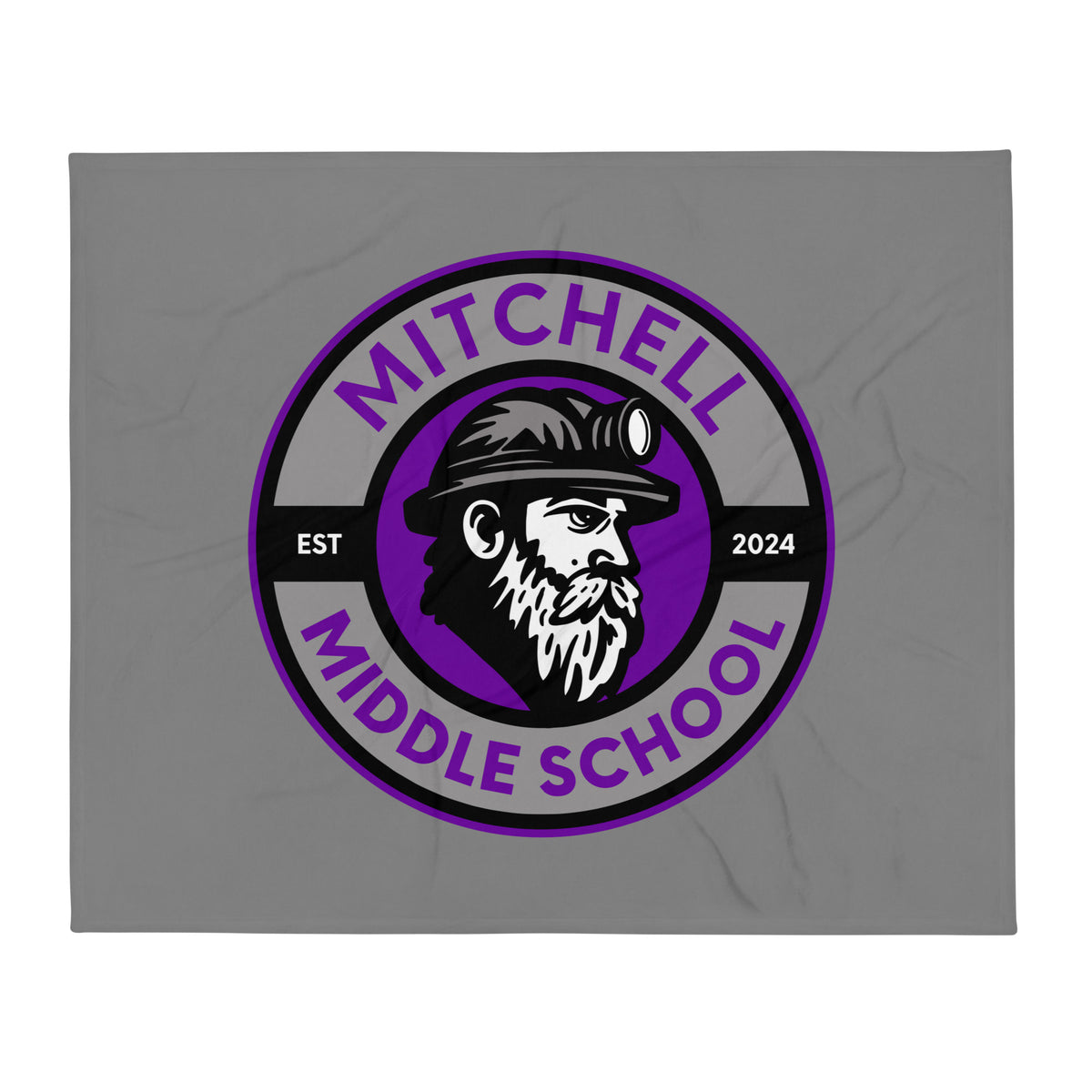 Throw Blanket | Mitchell Middle School Softball | Badge Logo