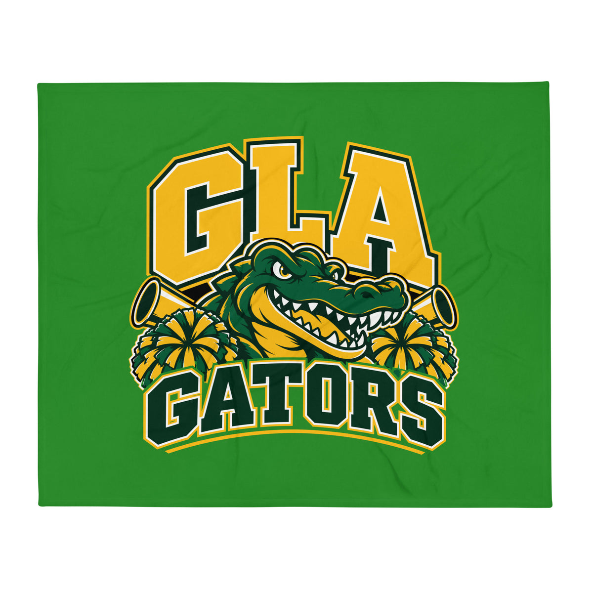 Throw Blanket | GLA Gators Cheer Team | Emblem Logo