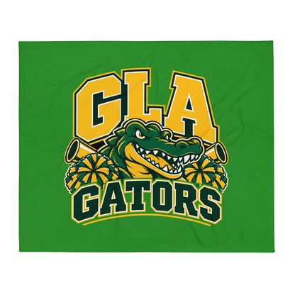 Throw Blanket | GLA Gators Cheer Team | Emblem Logo