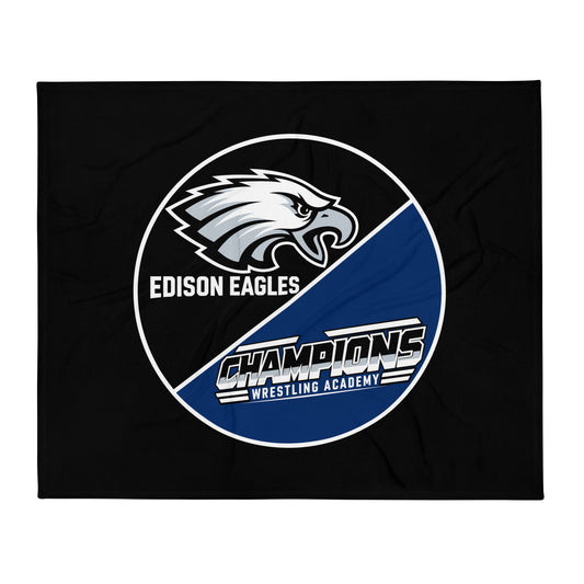 Throw Blanket | Edison Eagles/CWA Wrestling | Badge Logo