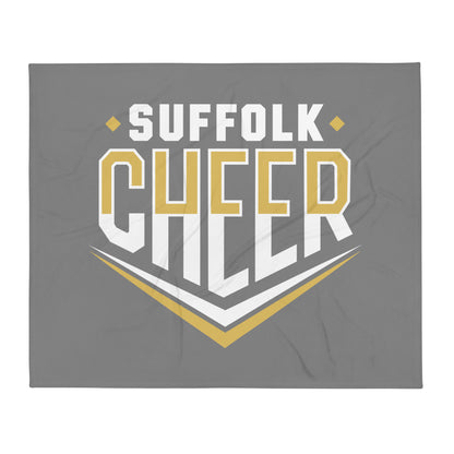 Throw Blanket | Suffolk University Cheerleading | Emblem Logo