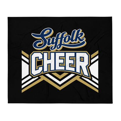 Throw Blanket | Suffolk University Cheerleading | Vanguard Logo