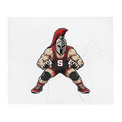 Throw Blanket | Spartan Wrestling Club | Mascot Logo