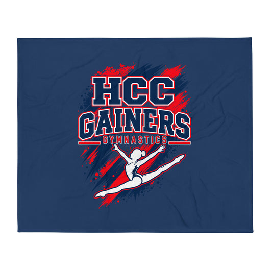 Throw Blanket | HCC Gymnastics | Crest Logo