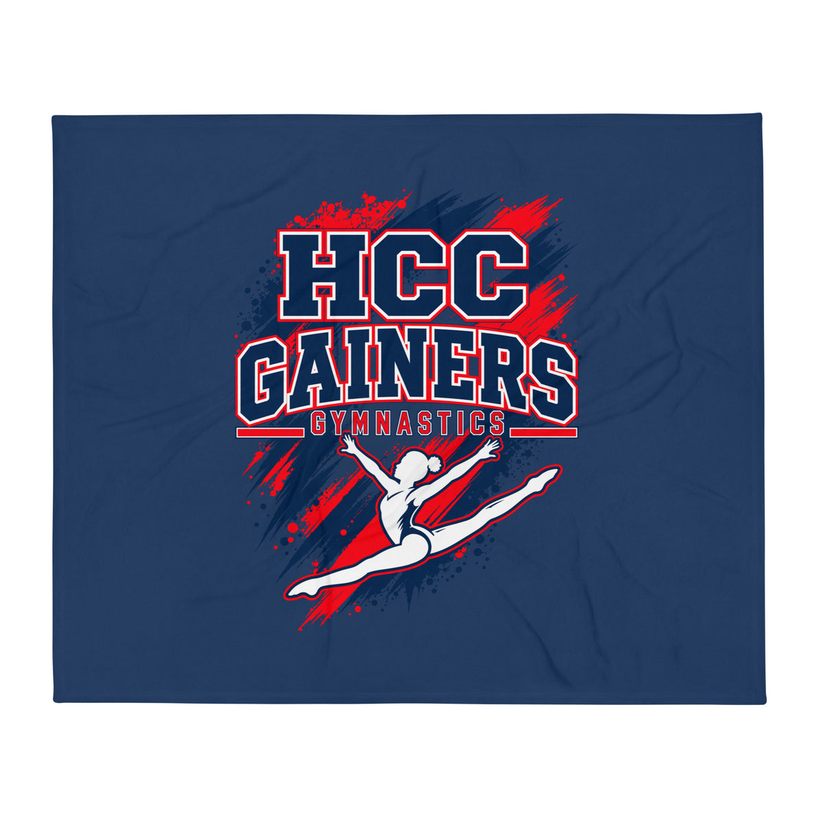 Throw Blanket | HCC Gymnastics | Crest Logo