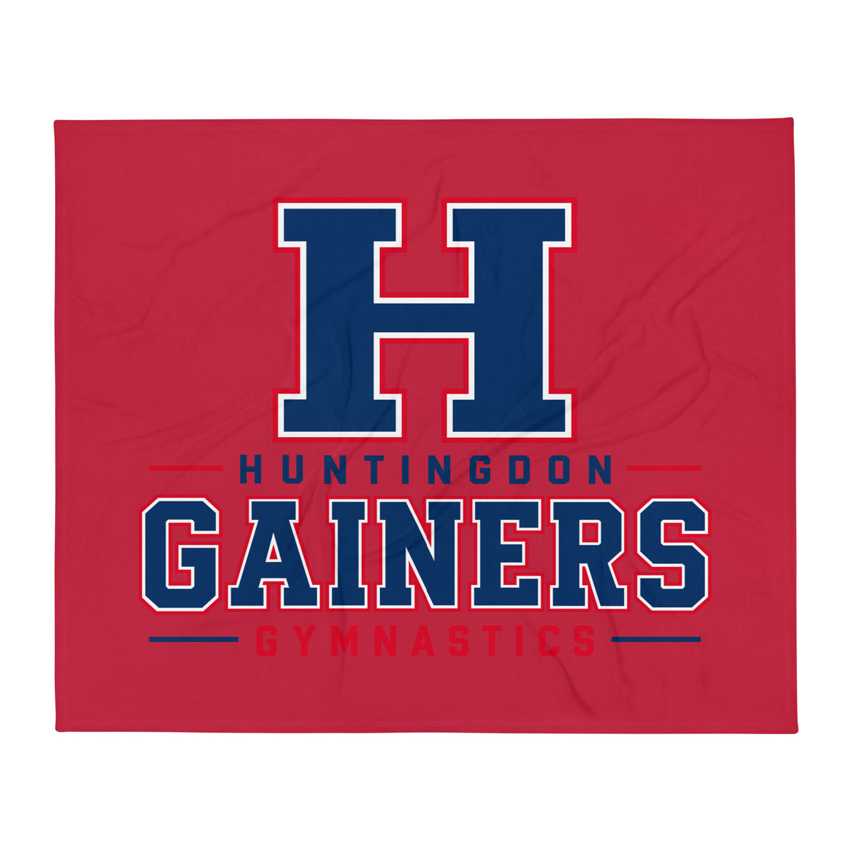 Throw Blanket | HCC Gymnastics | Gainers Emblem Logo
