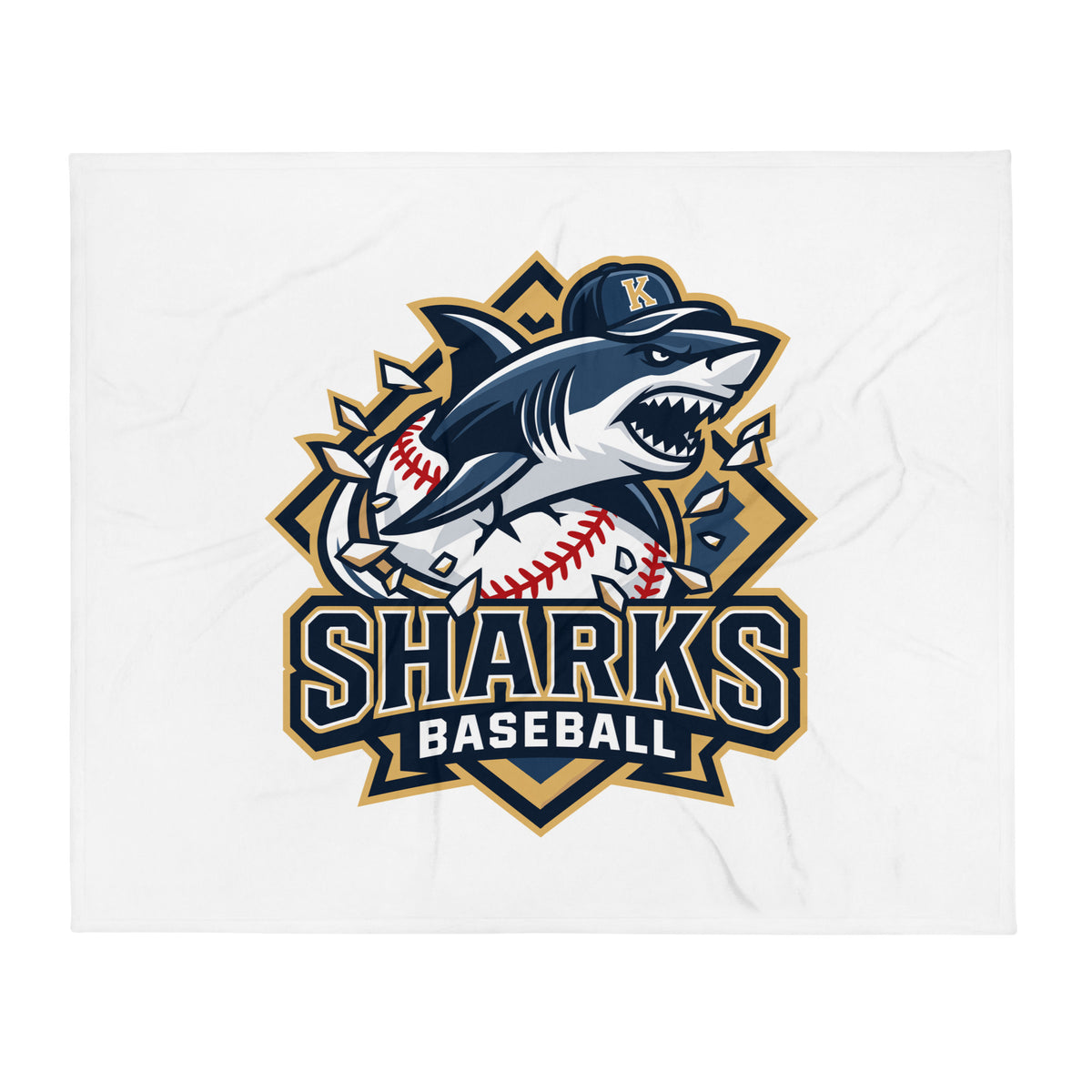 Throw Blanket | Sharks Diamond Sports | Valor Logo