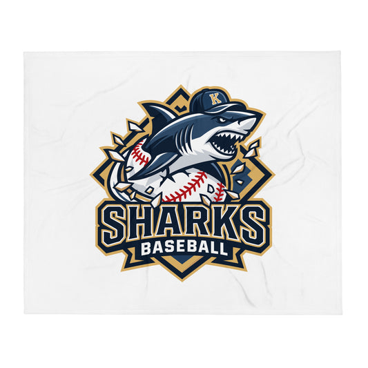 Throw Blanket | Sharks Diamond Sports | Valor Logo