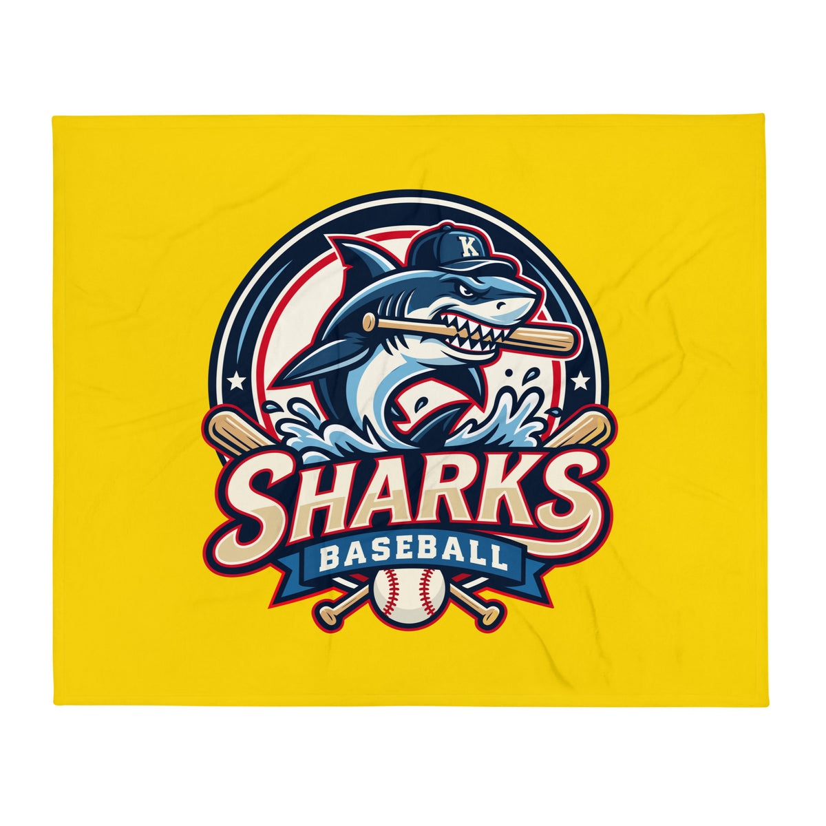 Throw Blanket | Sharks Diamond Sports | Emblem Logo