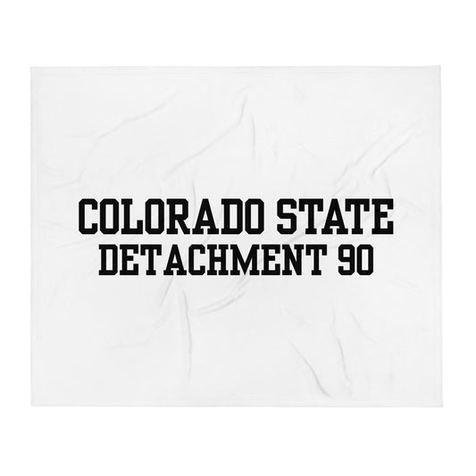 Throw Blanket | Colorado State Detachment 90 | Modern Script Logo