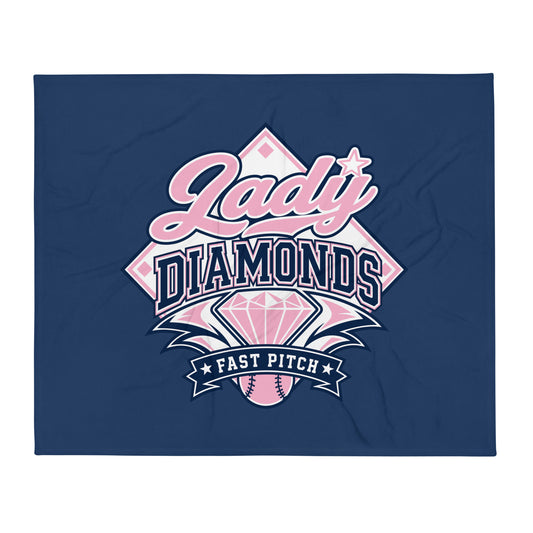 Throw Blanket | Lady Diamonds | Emblem Logo