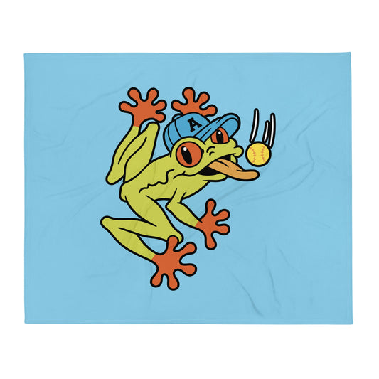 Throw Blanket | Aquasox Softball | Mascot Logo
