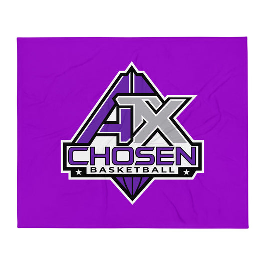 Throw Blanket | ATX CHOSEN Basketball | Icon Logo