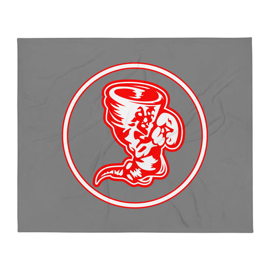 Throw Blanket | Bay High Softball | Badge Logo